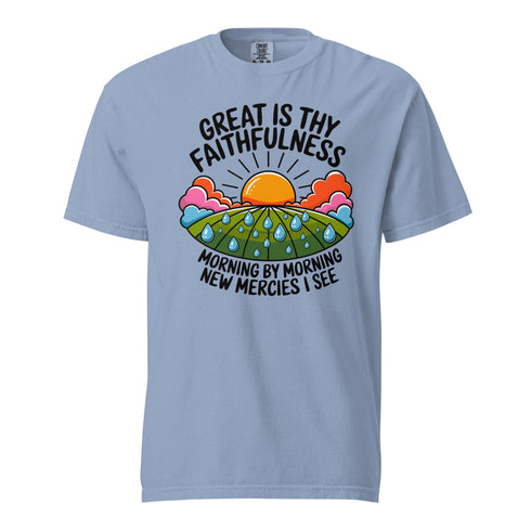 Great is Thy Faithfulness Christian Bible Verse T-Shirt
